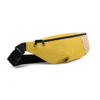 Sac banane pois et chevrons jaune – vue 2