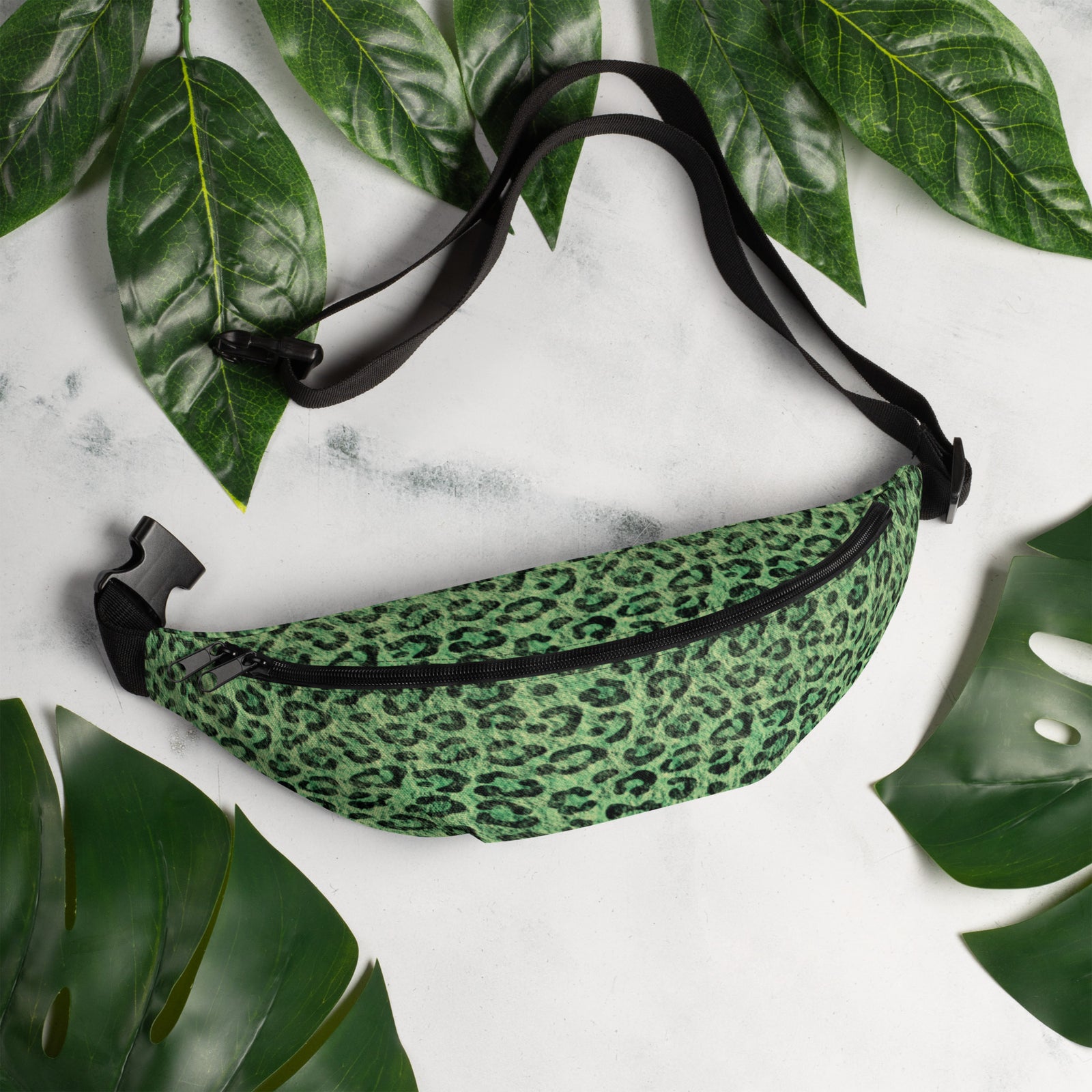 Sac banane femme léopard vert – vue 4