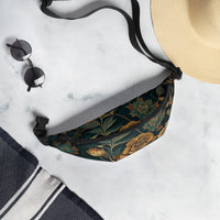 Sac banane femme floral baroque or et vert – vue 5