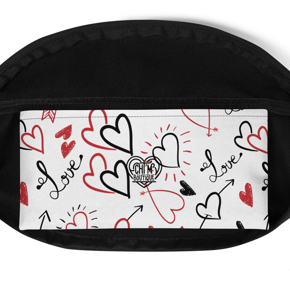 Sac banane femme In Love coeurs – vue 5