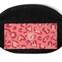 Sac banane femme coeurs léopard rose – vue 5