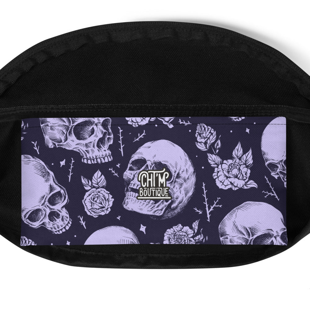 Sac banane - TÊTES DE MORT -  from chtmboutique by chtmboutique - SAC BANANE