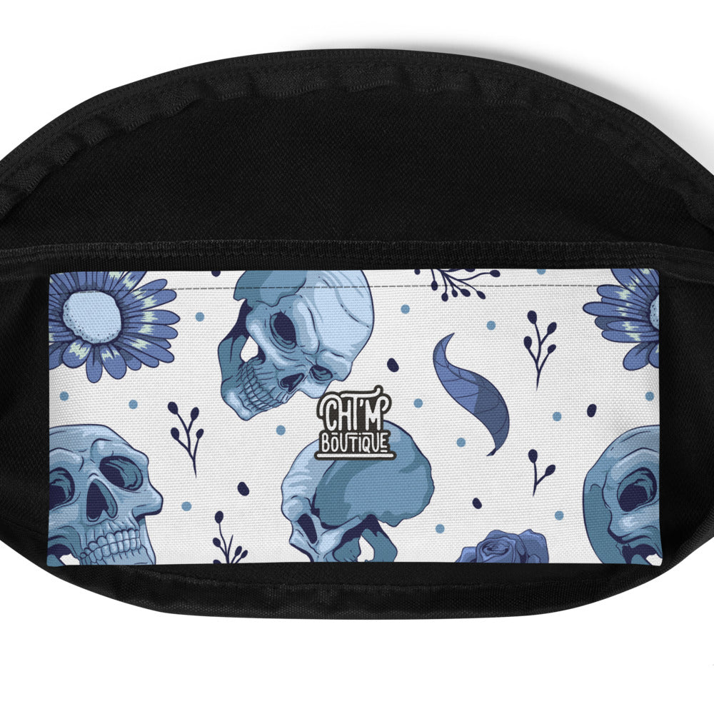 Sac Banane TÊTE DE MORT -  from chtmboutique by chtmboutique - FLEURS, SAC BANANE, TETE DE MORT