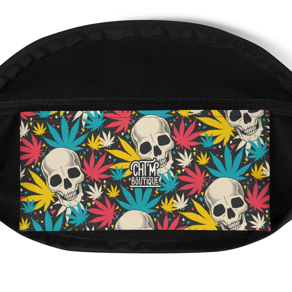 Sac Banane - TETE DE MORT CANNABIS -  from chtmboutique by chtmboutique - CANNABIS, SAC BANANE, TETE DE MORT