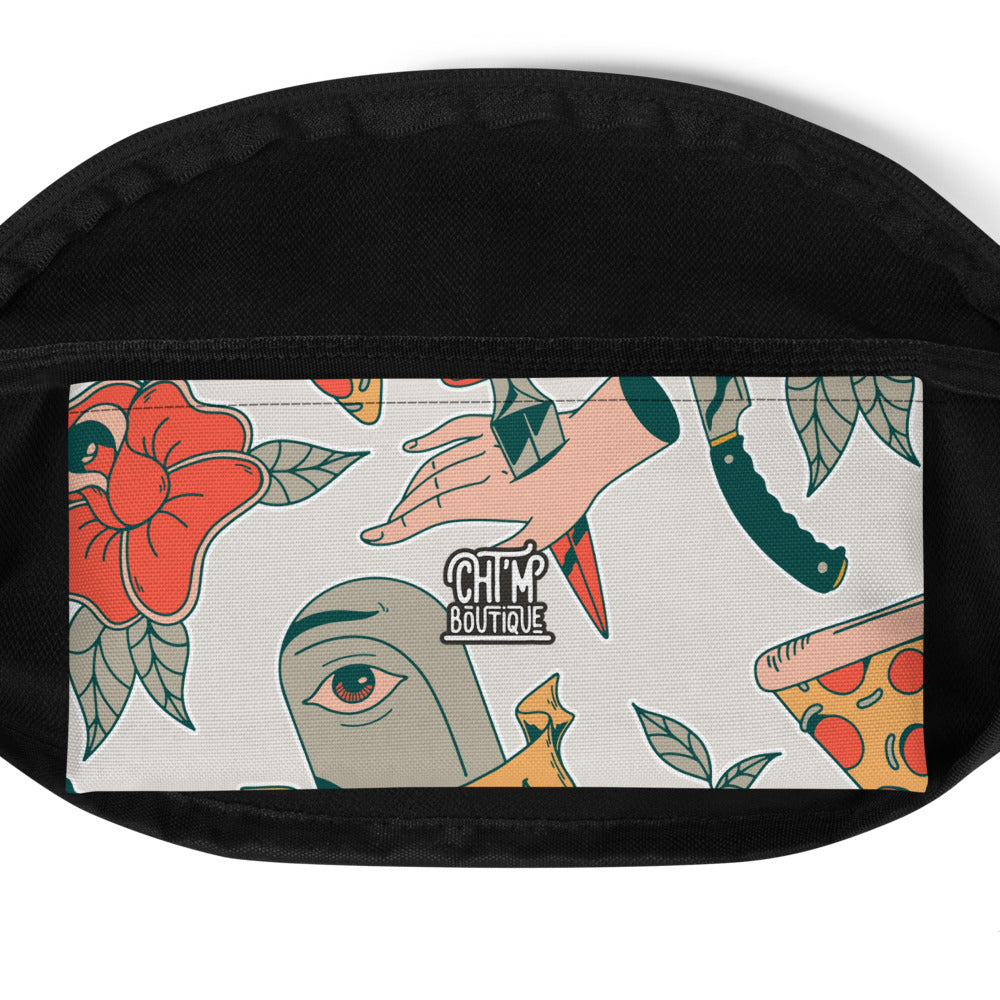 Sac Banane - TATOO RETRO -  from chtmboutique by chtmboutique - SAC BANANE, TATOO