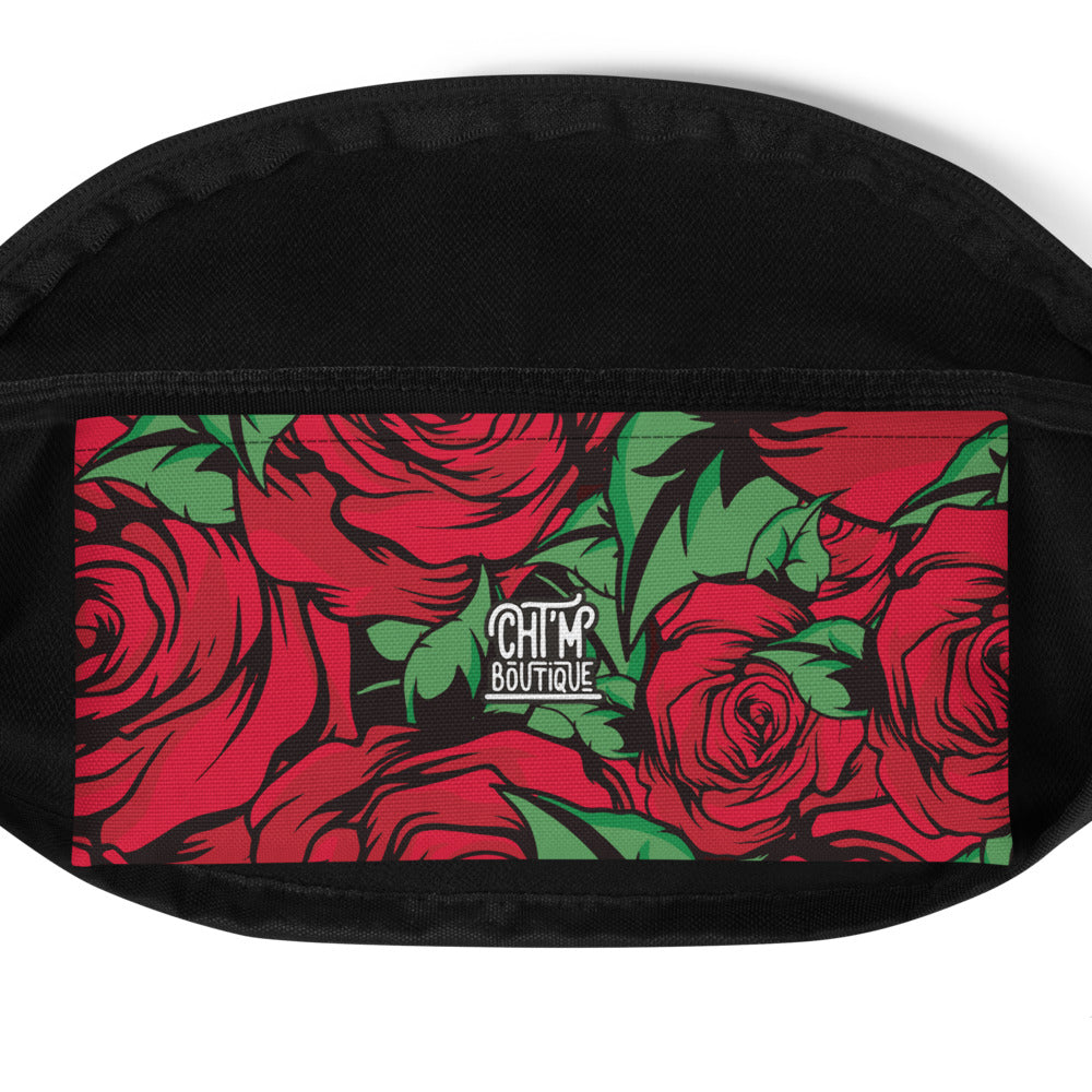Sac Banane - ROSES ROUGES -  from chtmboutique by chtmboutique - ROSES ROUGES, SAC BANANE