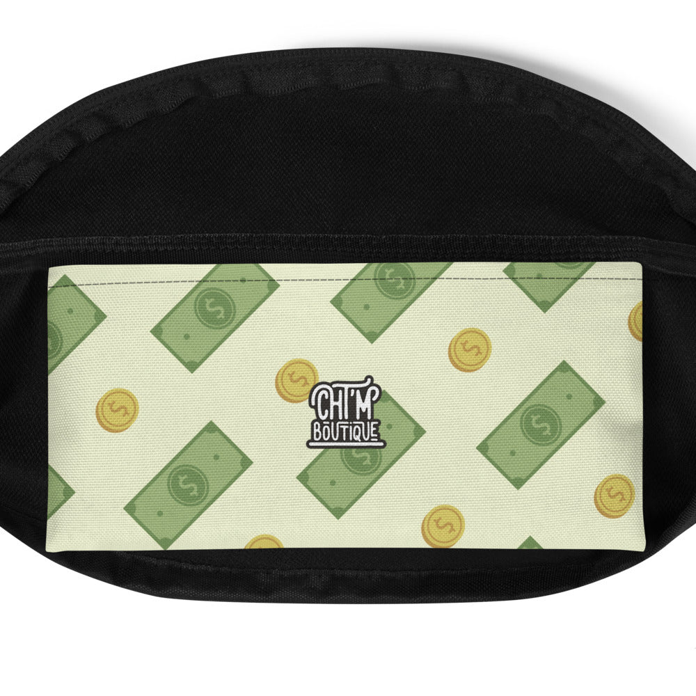 Sac banane motif money billets – vue 5