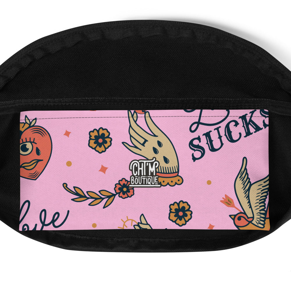 Sac Banane - TATOO LOVE SUCKS -  from chtmboutique by chtmboutique - LOVE, SAC BANANE, TATTOO