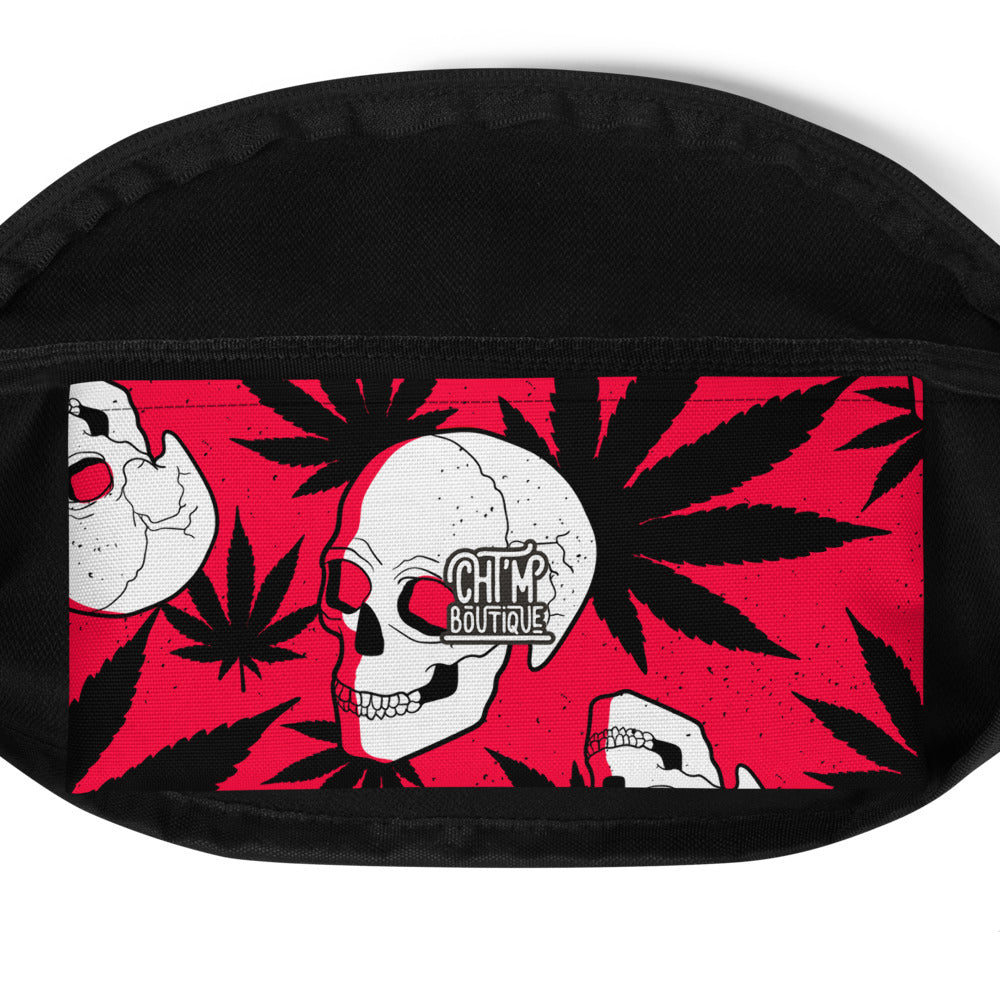 Sac Banane - TÊTE DE MORT MARIJUANA -  from chtmboutique by chtmboutique - MARIJUANA, SAC BANANE, TETE DE MORT