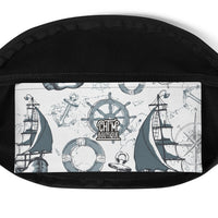 Sac banane marin rayé bleu et blanc – vue 5