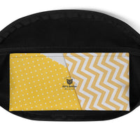 Sac banane pois et chevrons jaune – vue 5