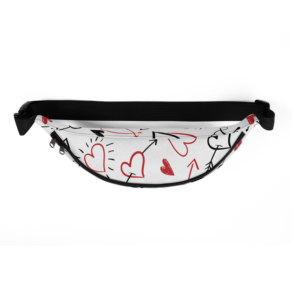 Sac banane femme In Love coeurs – vue 3