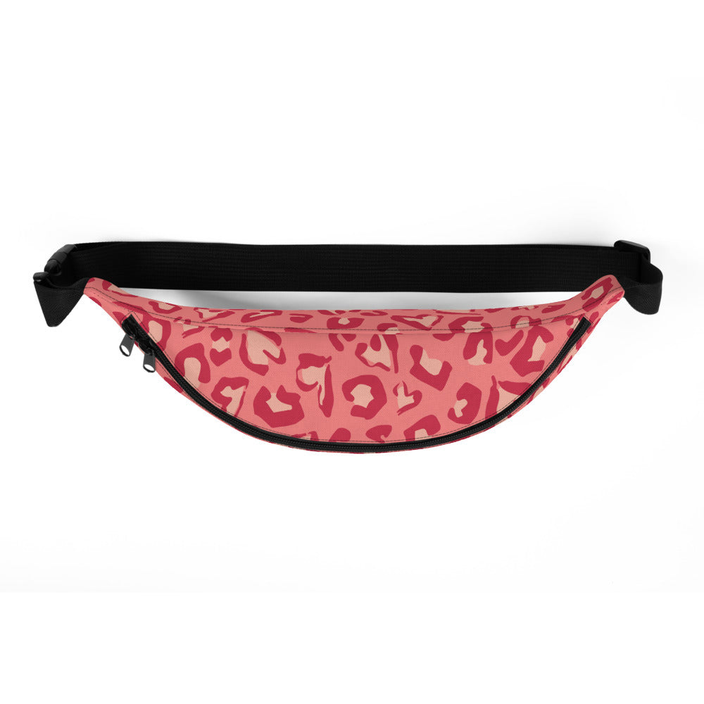 Sac banane femme coeurs léopard rose – vue 3