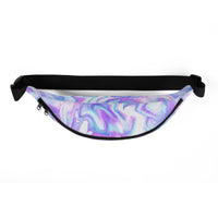 Sac banane cool tie and dye bleu mauve – vue 3
