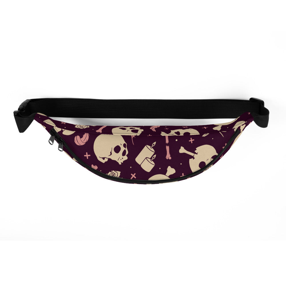 Sac Banane - TETE DE MORT SEPIA -  from chtmboutique by chtmboutique - SAC BANANE, TETE DE MORT