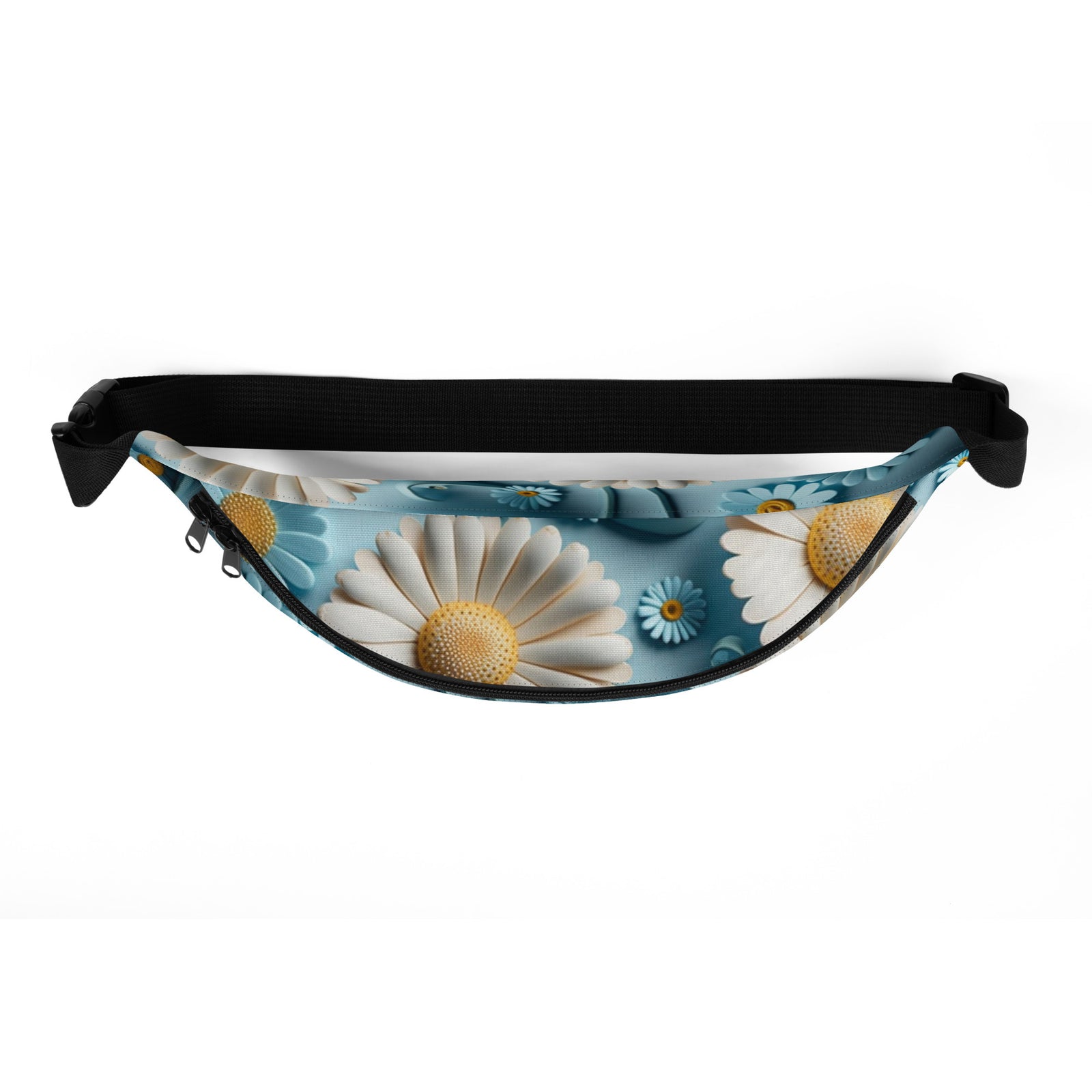Sac banane femme marguerites fond bleu – vue 5
