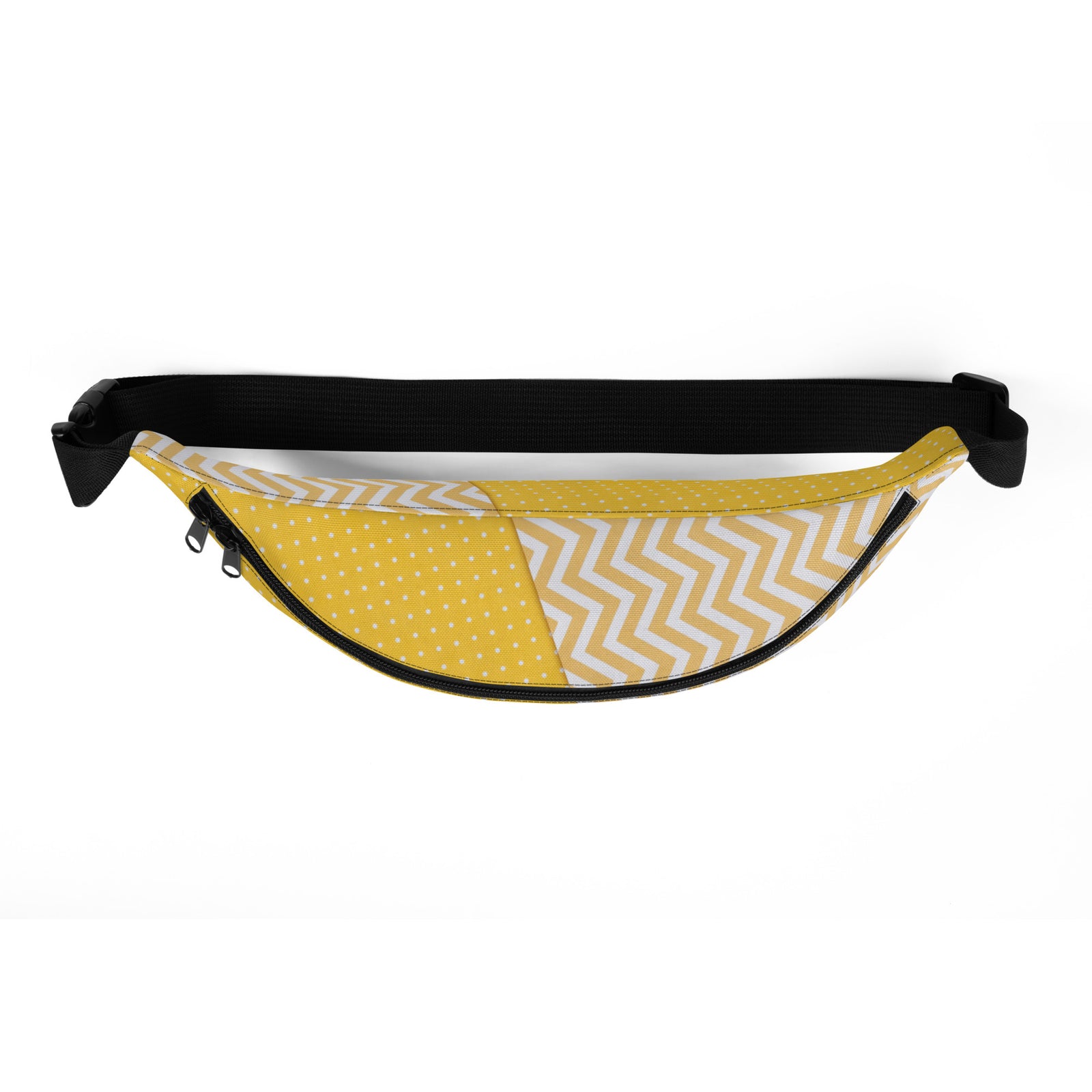 Sac banane pois et chevrons jaune – vue 3
