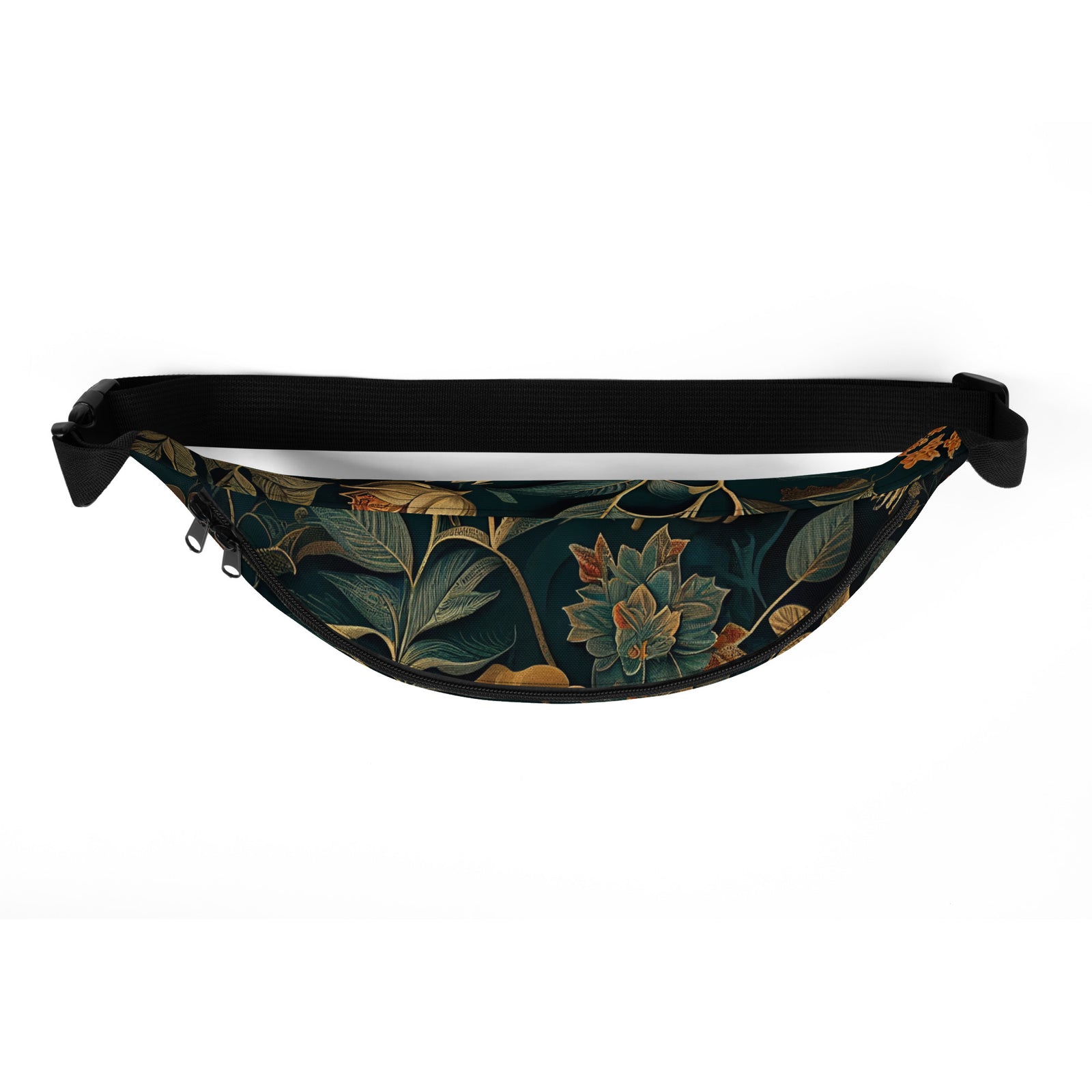 Sac banane femme floral baroque or et vert – vue 7