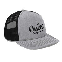 Casquette femme trucker « Queen » style vintage, vue de face – CHT'M Boutique