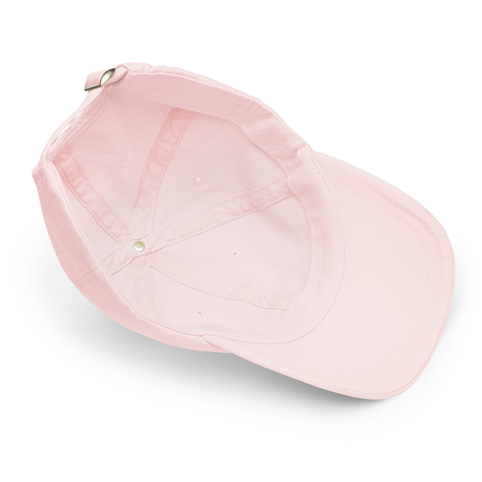 Intérieur de la casquette femme rose pastel en coton