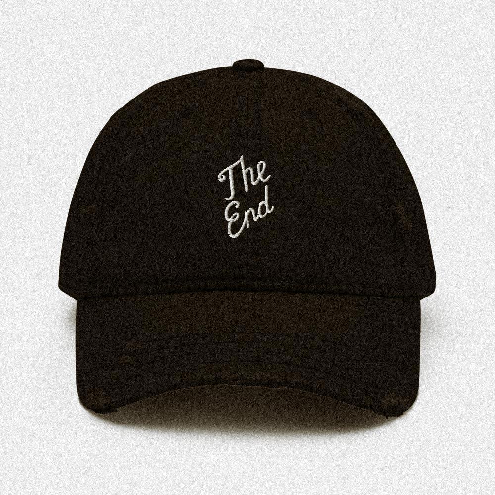 Casquette baseball effet usé the end noir vue de profil CHT'M Boutique