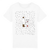 t shirt enfant pour la fete des peres avec un dessin de papa et fils déguises en fantomes ecrit tse papa cht aime