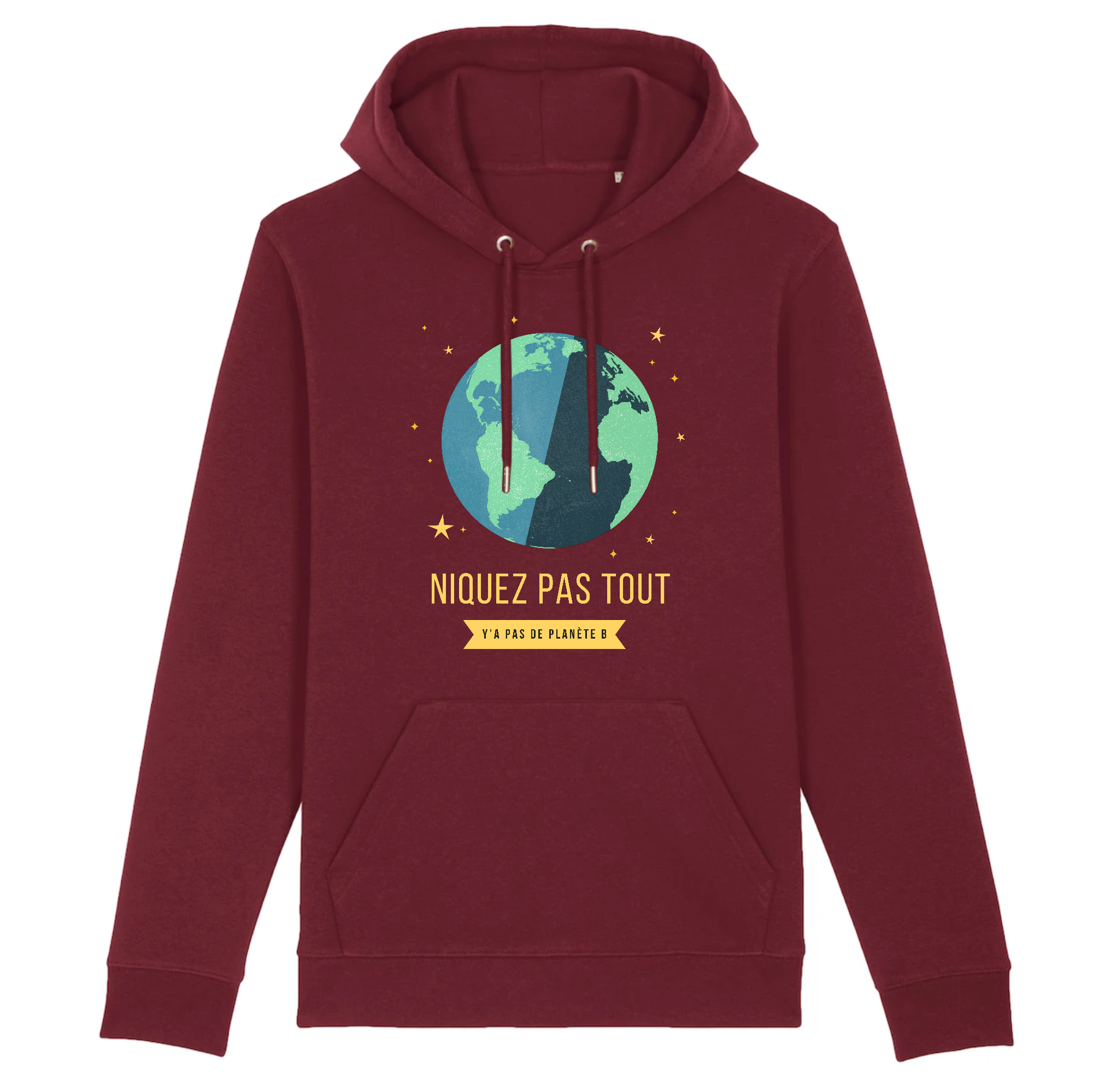 Pull à capuche - Niquez pas tout y'a pas de planète B