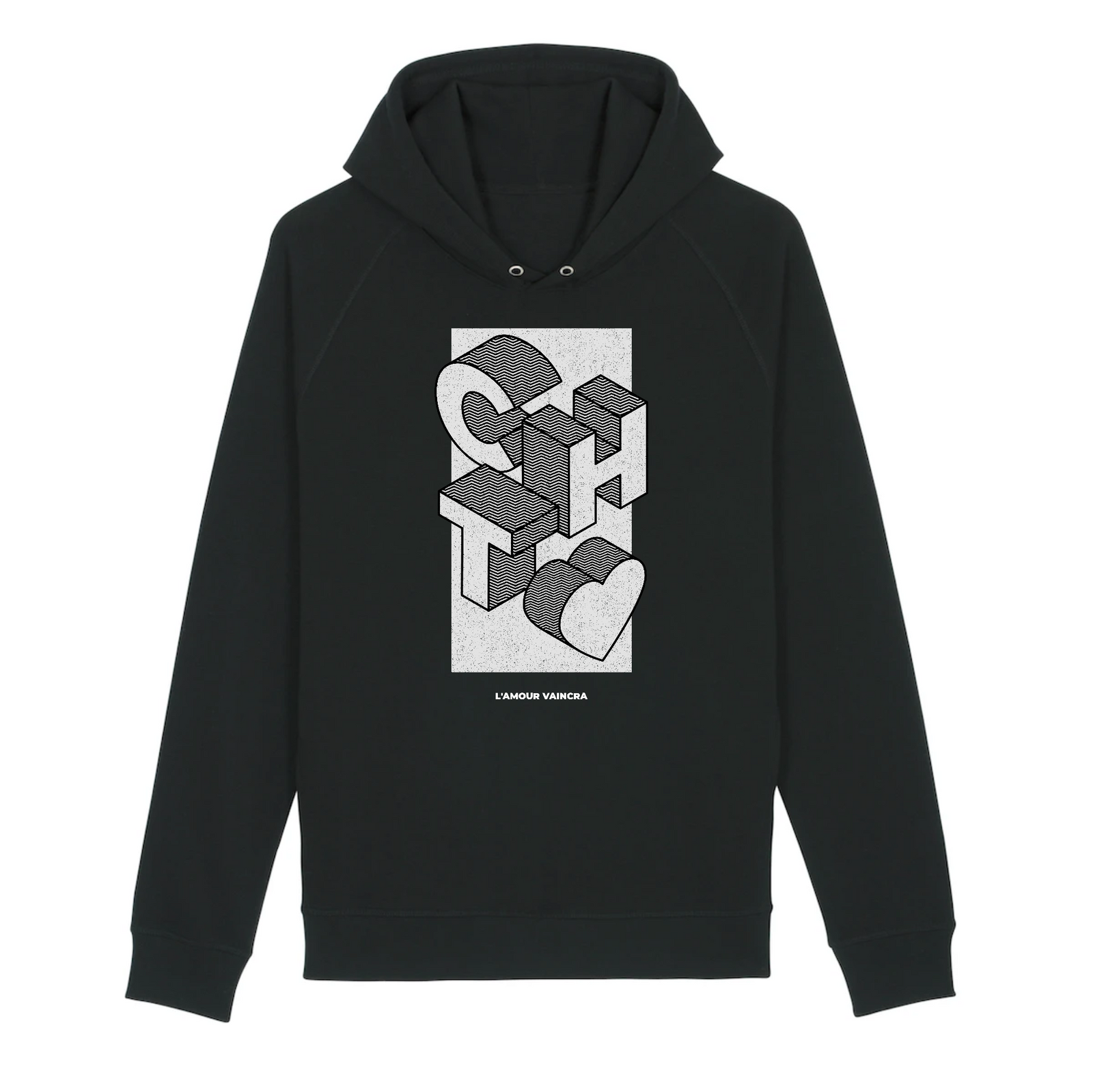 Pull à capuche PREMIUM - CHT'M 3D "L'amour vaincra"