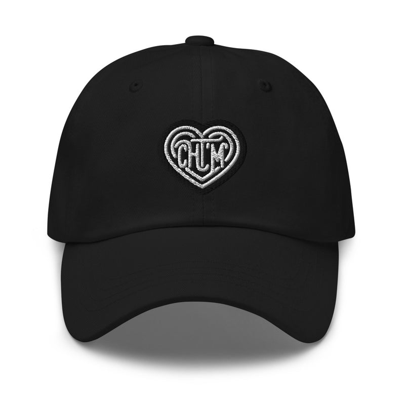 Casquette baseball CHT'M en coton chino noire, vue de face – CHT'M Boutique