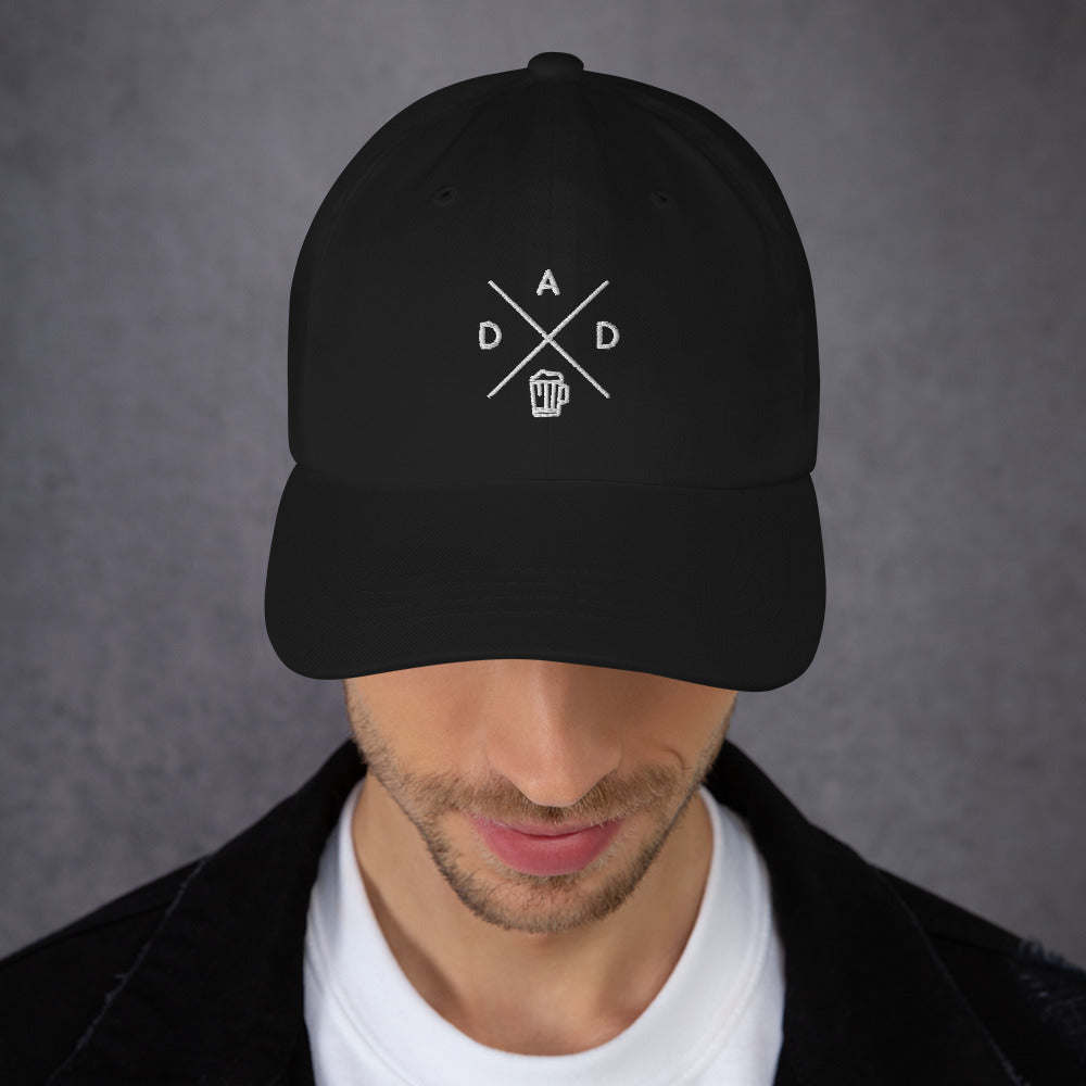 Casquette baseball dad noir détail de la broderie CHT'M Boutique