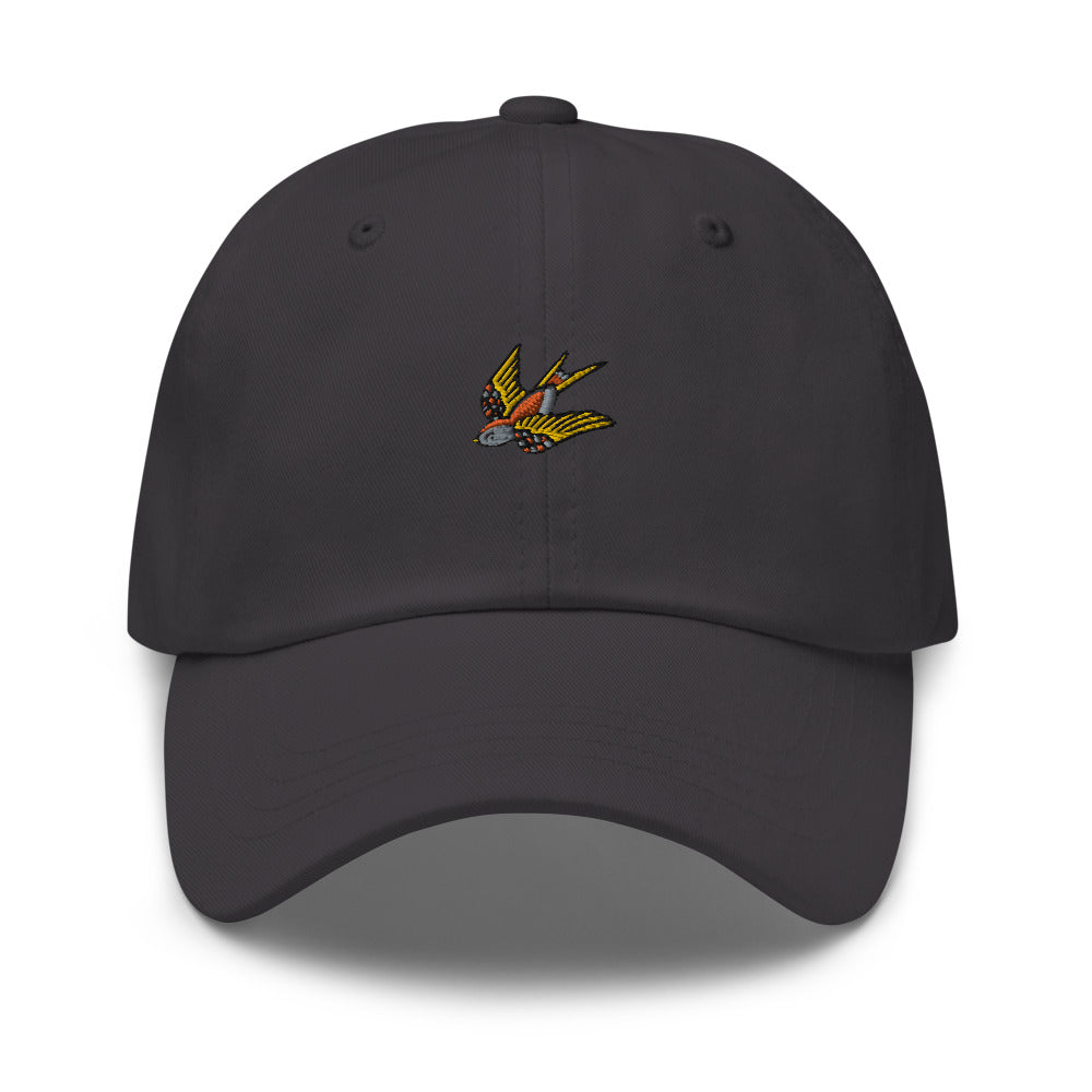 Casquette baseball hirondelle noir vue de profil CHT'M Boutique