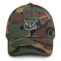 Casquette baseball hiboux origami noir coloris présenté CHT'M Boutique