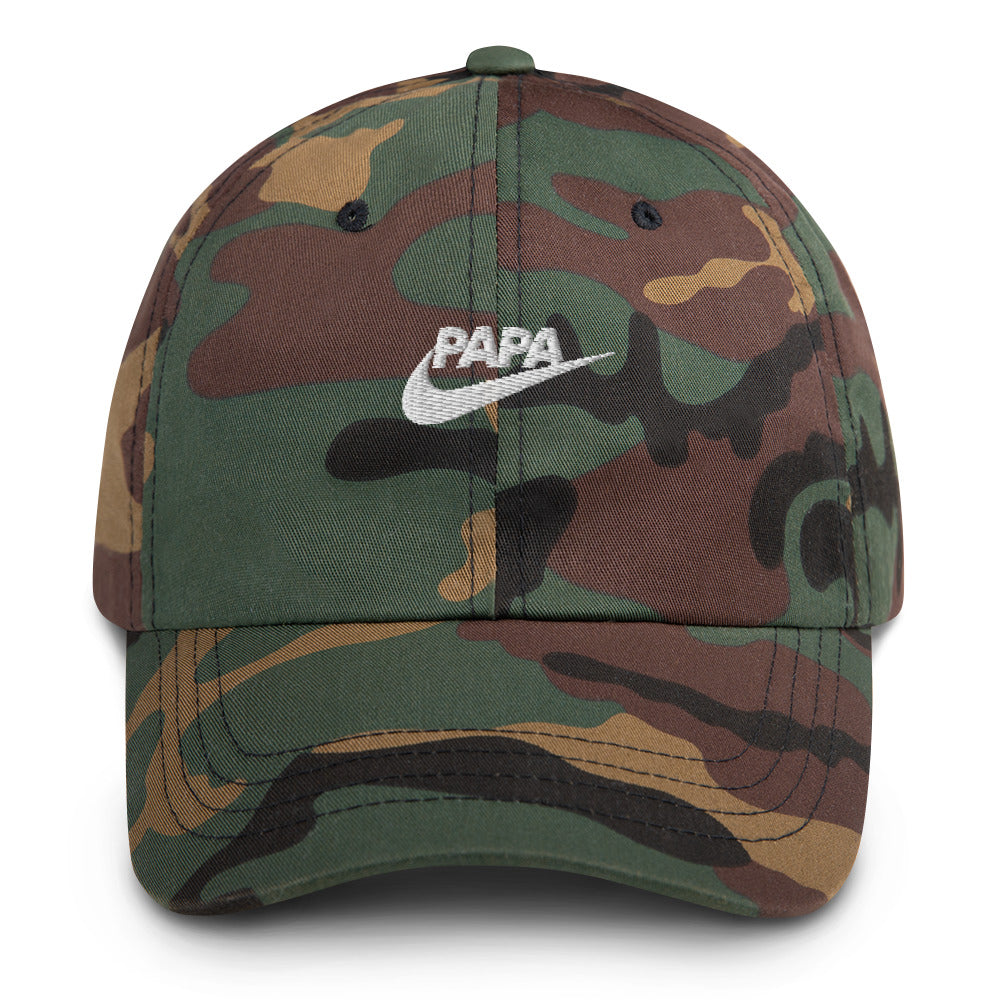 Casquette baseball papa just do it noir vue de trois quarts CHT'M Boutique