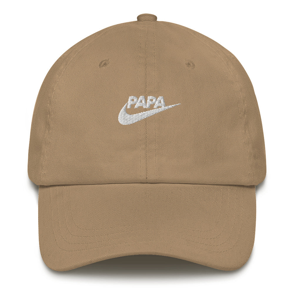 Casquette baseball papa just do it noir gros plan sur le tissu CHT'M Boutique