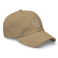 Casquette baseball ours origami noir gros plan sur le tissu CHT'M Boutique