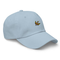 Casquette baseball hirondelle noir détail de la broderie CHT'M Boutique