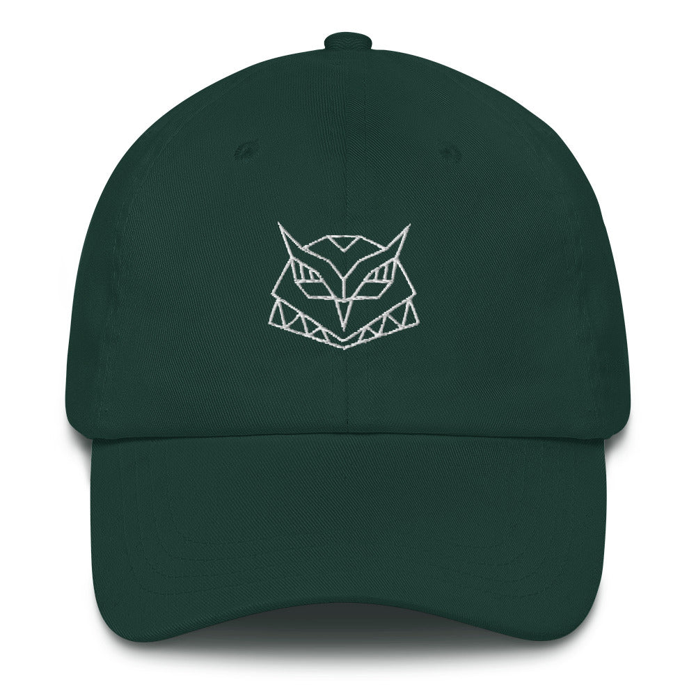 Casquette baseball hiboux origami noir vue avant CHT'M Boutique