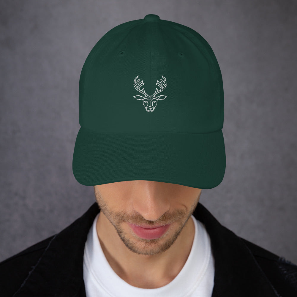 Casquette baseball cerf origami noir vue de profil CHT'M Boutique