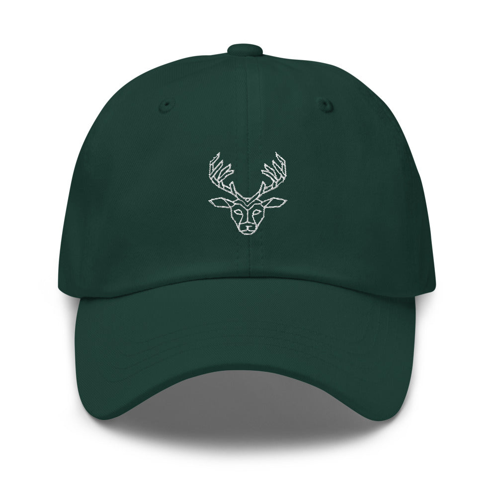 Casquette baseball cerf origami noir vue de profil CHT'M Boutique