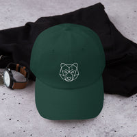 Casquette baseball ours origami noir portée en situation CHT'M Boutique