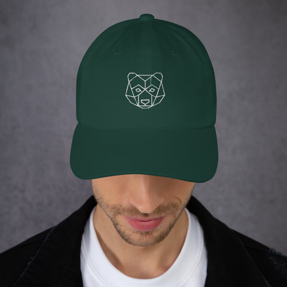 Casquette baseball ours origami noir vue de profil CHT'M Boutique