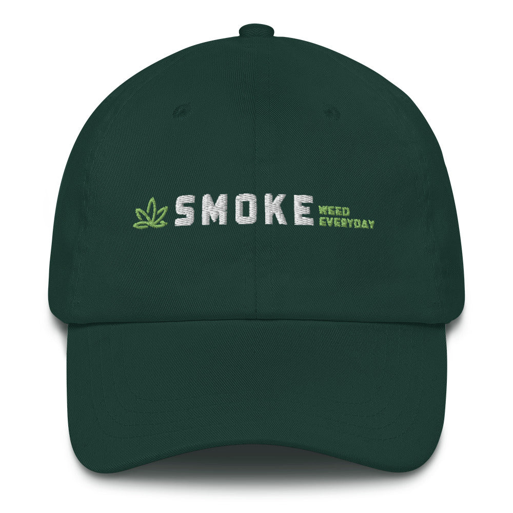 Casquette baseball smoke weed noir détail de la broderie CHT'M Boutique