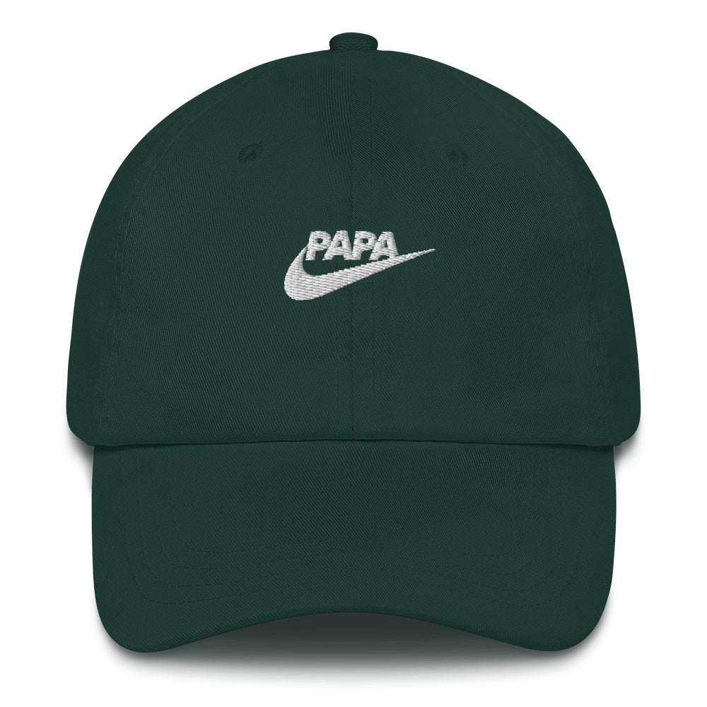 Casquette baseball papa just do it noir détail de la broderie CHT'M Boutique