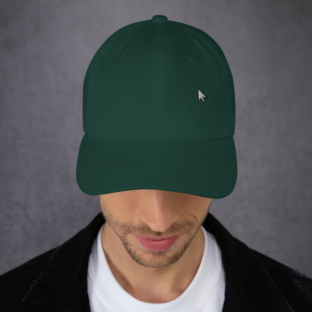 Casquette baseball geek noir détail de la broderie CHT'M Boutique