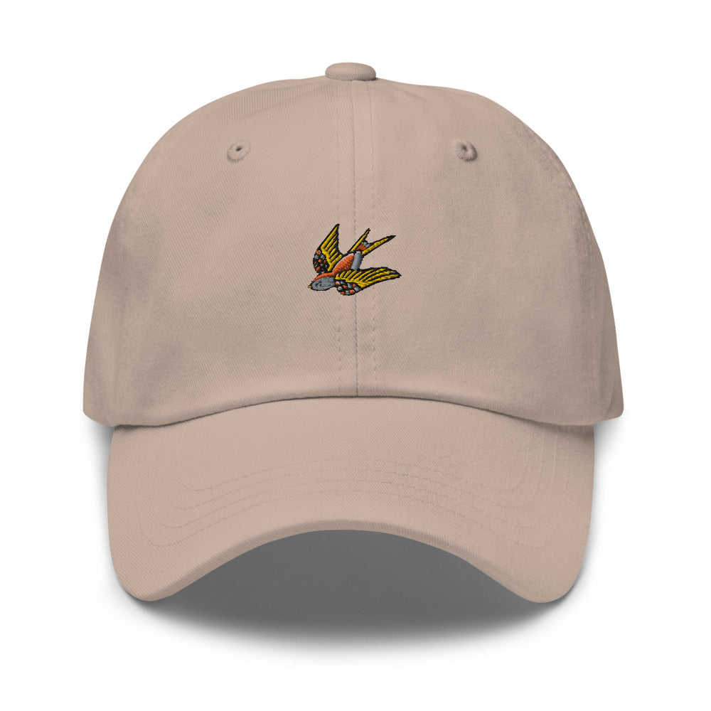 Casquette baseball hirondelle noir vue avant CHT'M Boutique