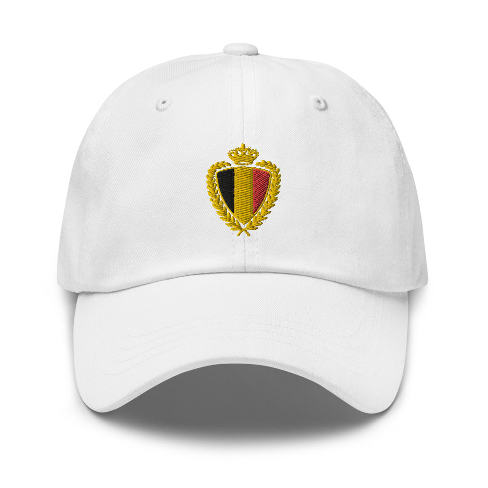 Casquette baseball belgique noir détail de la broderie CHT'M Boutique
