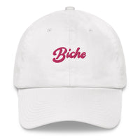Casquette femme brodée « Biche », dad hat noire, vue de face – CHT'M Boutique