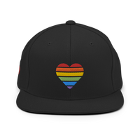 Casquette Snapback - COEUR ARC EN CIEL
