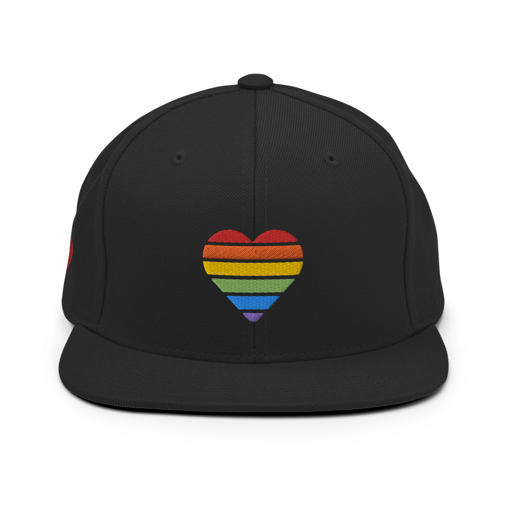 Casquette Snapback - COEUR ARC EN CIEL