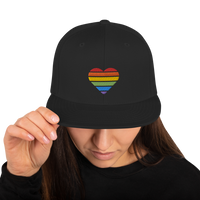 Casquette Snapback - COEUR ARC EN CIEL